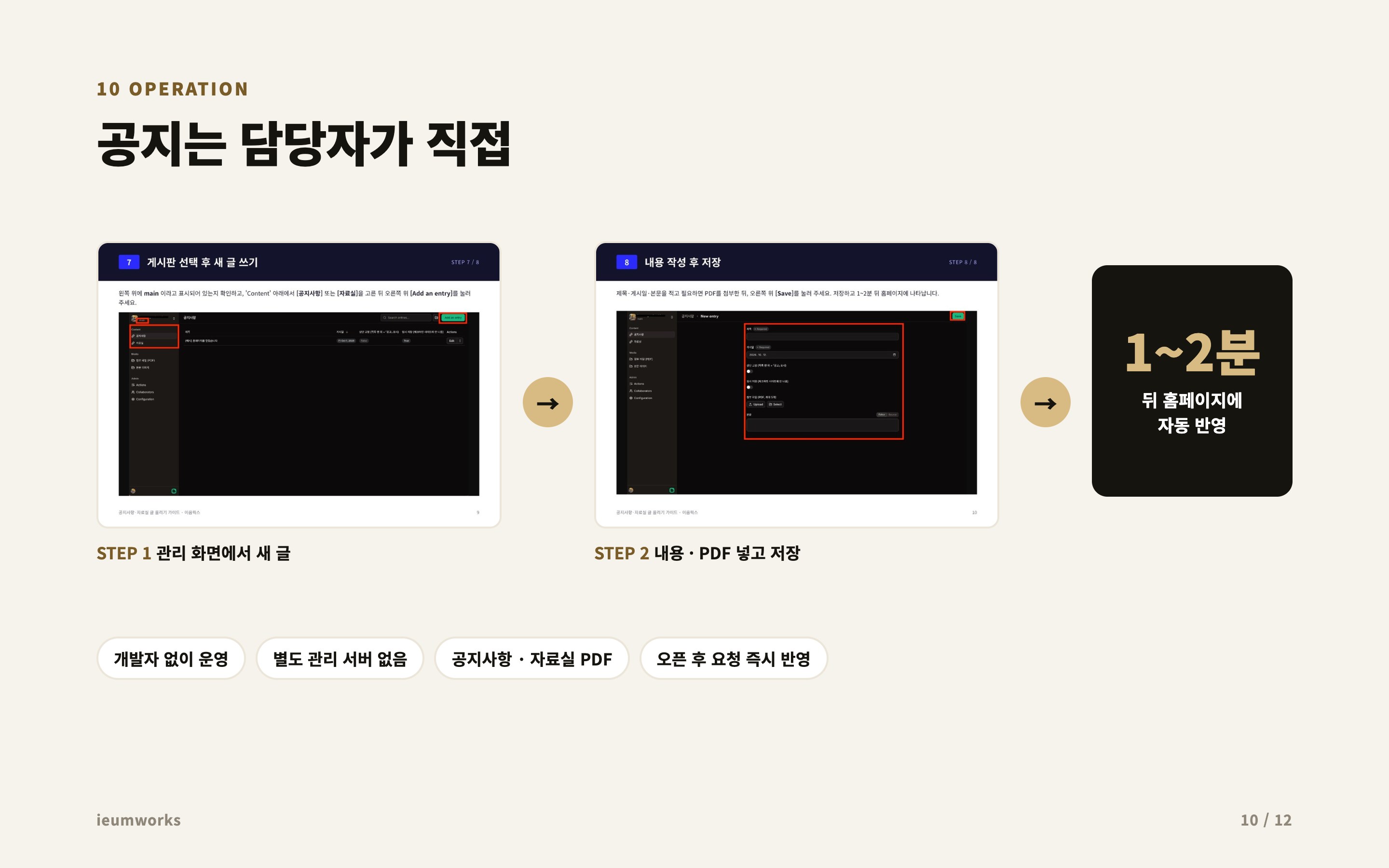 아파트 홍보 홈페이지 「화랑어반트리움」 — 공지사항 · 자료실